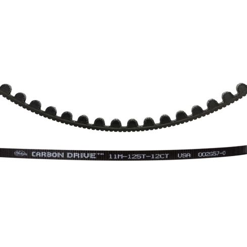 GATES CDX Carbon Drive Belt 125T  Black/black Pitch: 11 mm, Width: 12 mm, '1/1 