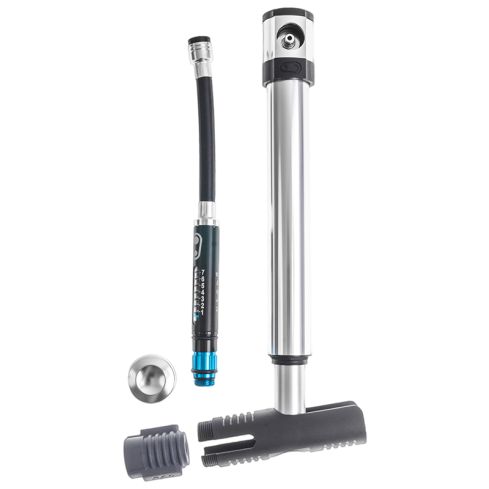 CRANKBROTHERS Mini pump Klic HV Gauge and CO2 7,6 bar/110 psi Silver  