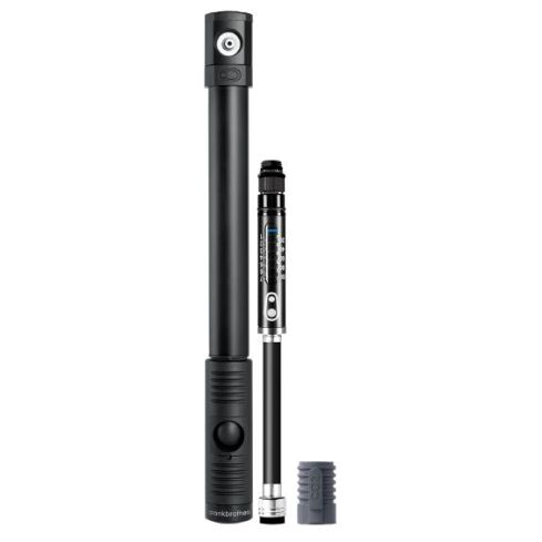 CRANKBROTHERS Mini pump Klic HP Gauge and CO2 8,3 bar/120 psi Midnight black edition 
