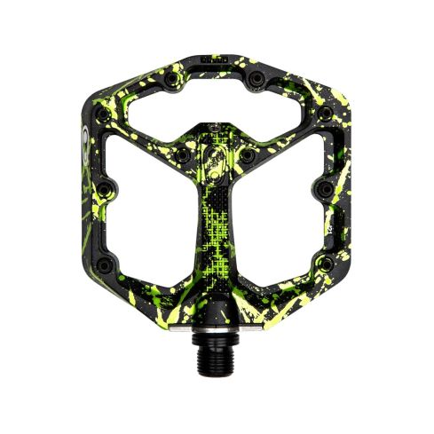 CRANKBROTHERS Pedal Stamp 7 Small Lime green splatter