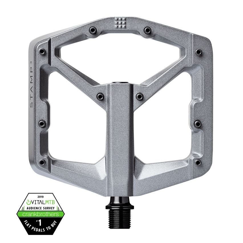 CRANKBROTHERS Pedal Stamp 3 Large Magnesium Grey  