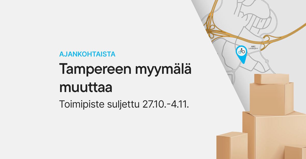 Tampereen myymälä muuttaa 27.10-4.11.2023